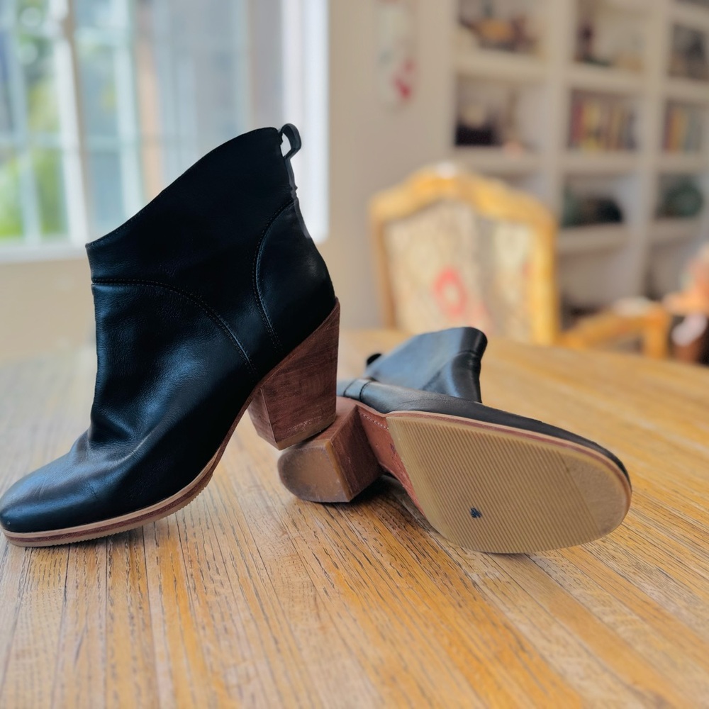 Rachel Comey leather slip on ankle boots.